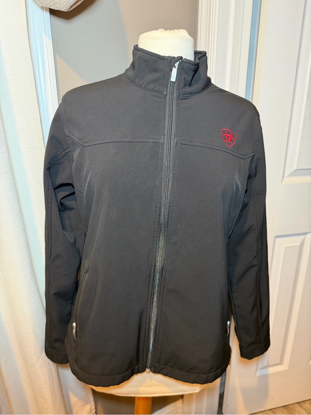 Ariat Black Softshell Utility Jacket with Red Logo